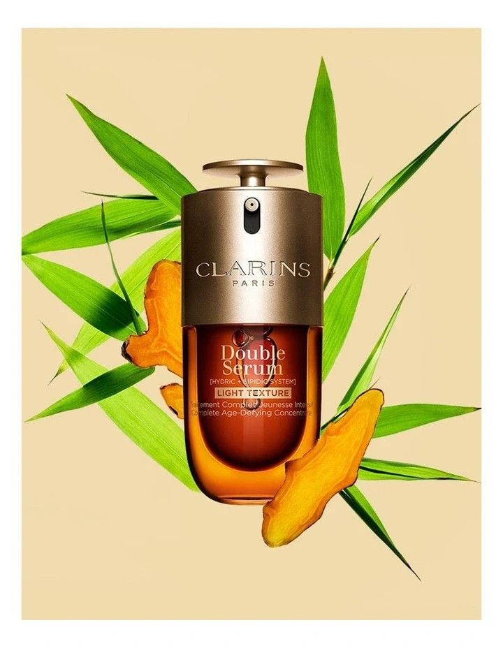 CLARINS Double Serum 50ML Skin Care Ageing Firmer Face Organic Reed Extract Pure