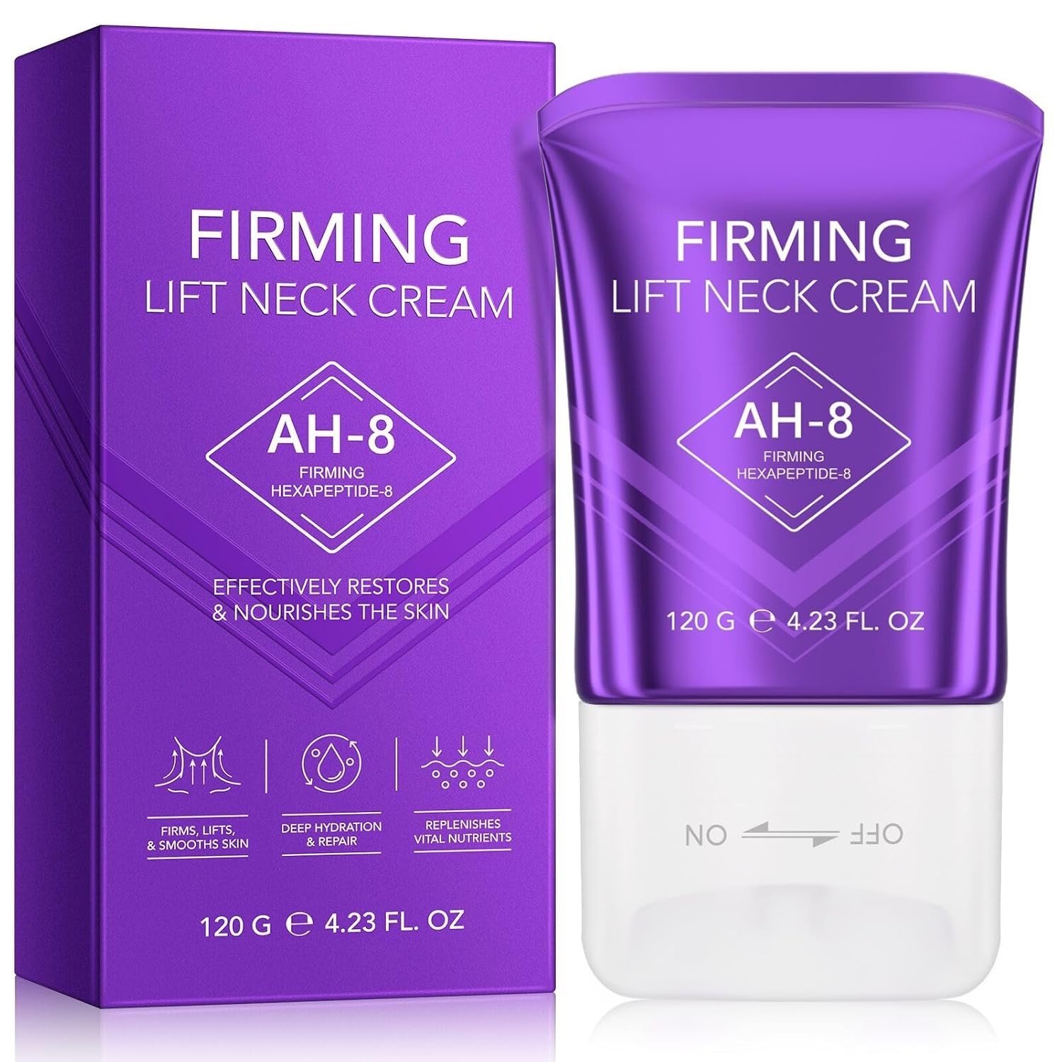 Advanced Neck Firming Cream 4.23Oz – Reduces Wrinkles with Roller Massage Design