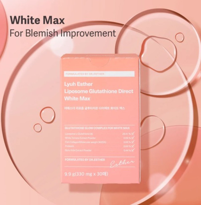 Esther Formula Liposome Glutathione White Max 330mg (30ea) – Authentic/US Seller