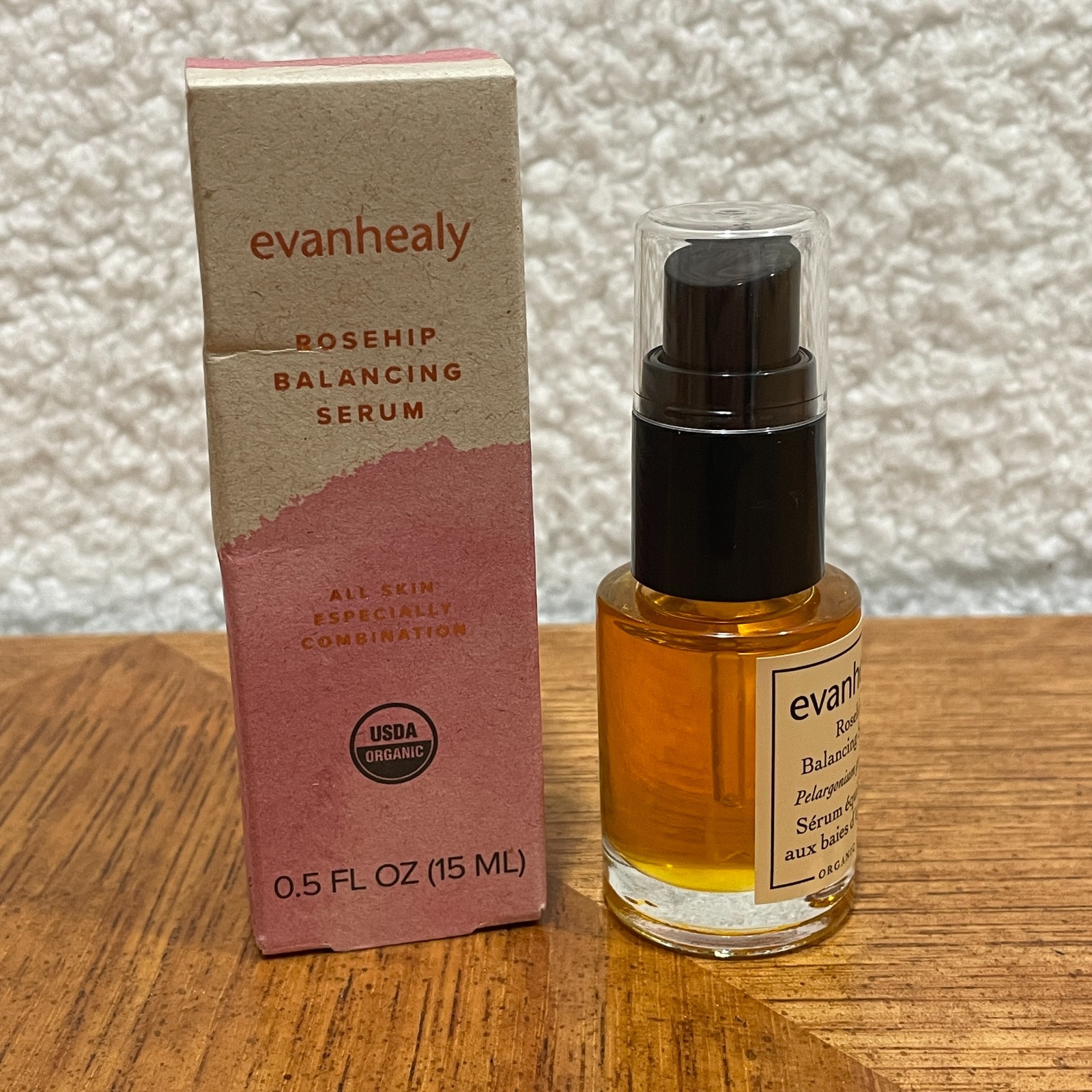 Evanhealy Rosehip Balancing Serum Unisex 0.5oz 15 ml Organic Facial Oil 04/2027