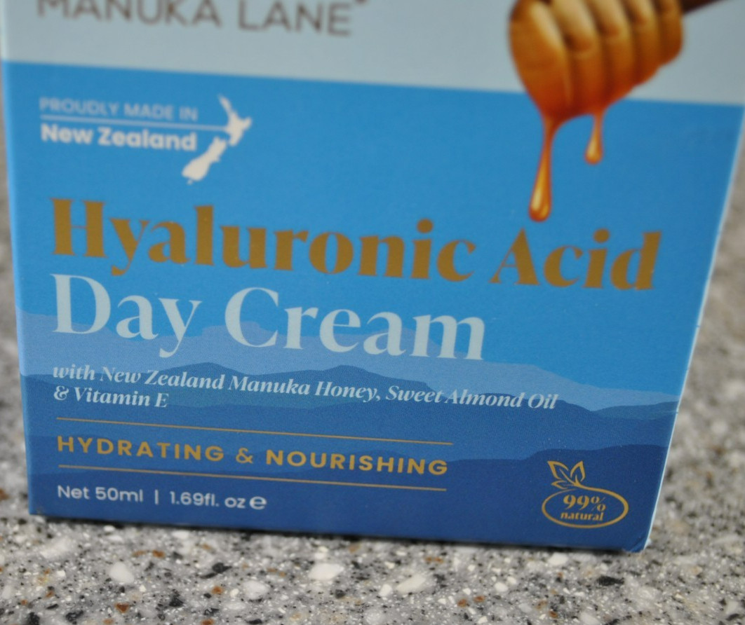 Manuka Lane Hyaluronic Acid Day Cream 1.69 oz, Vitamin E + Sweet Almond Oil NIB
