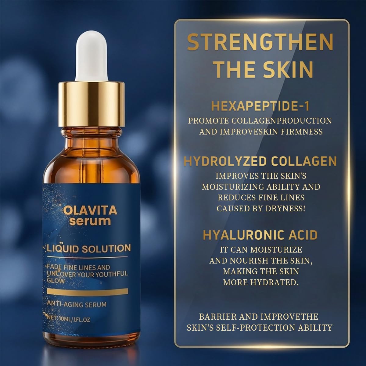 Olavita Liquid Solution Anti Aging Serum, New Upgraded Vitamin C & E Serum, B…