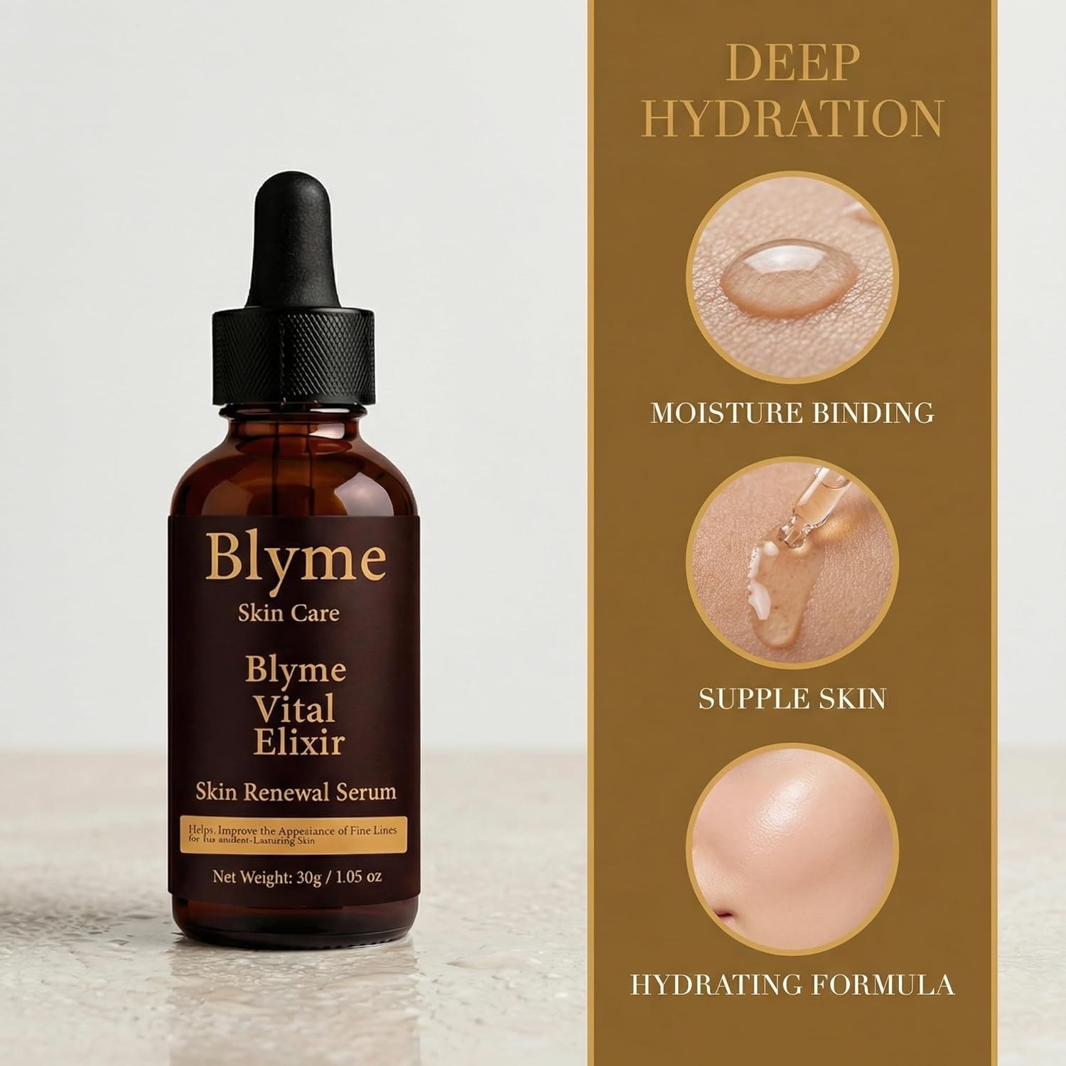 Blyme Prime Elixir,Face Serum for Mature-Looking Skin, 30ml (30g)