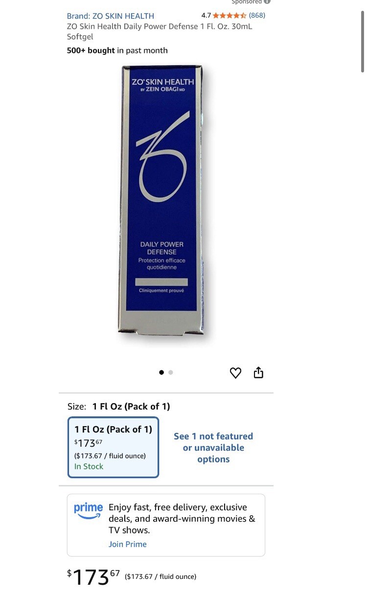 ZO Skin Health Daily Power Defense – Brand New, Sealed (50 mL)
