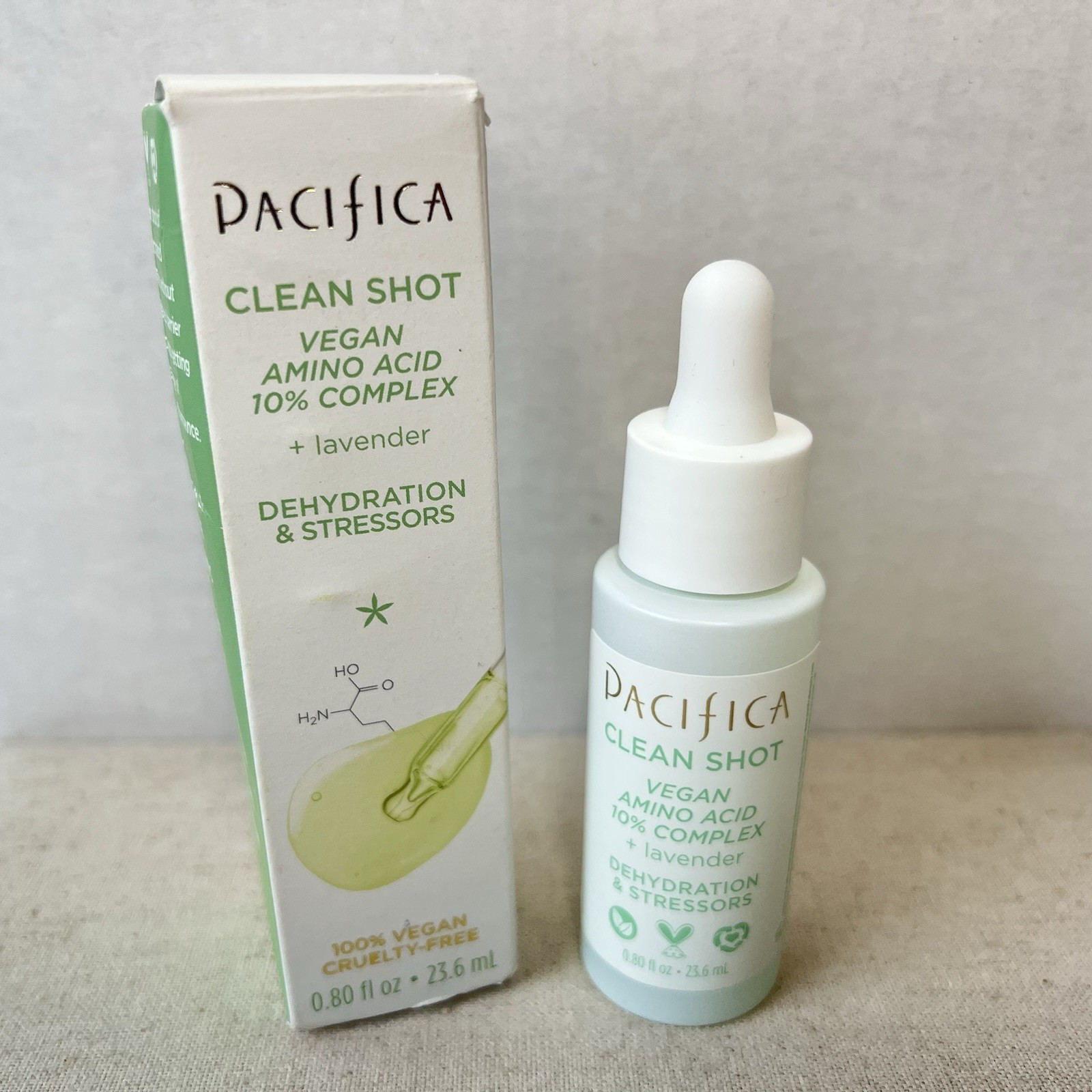 Pacifica CLEAN SHOT Vegan Amino Acid 10% Complex + Lavender New
