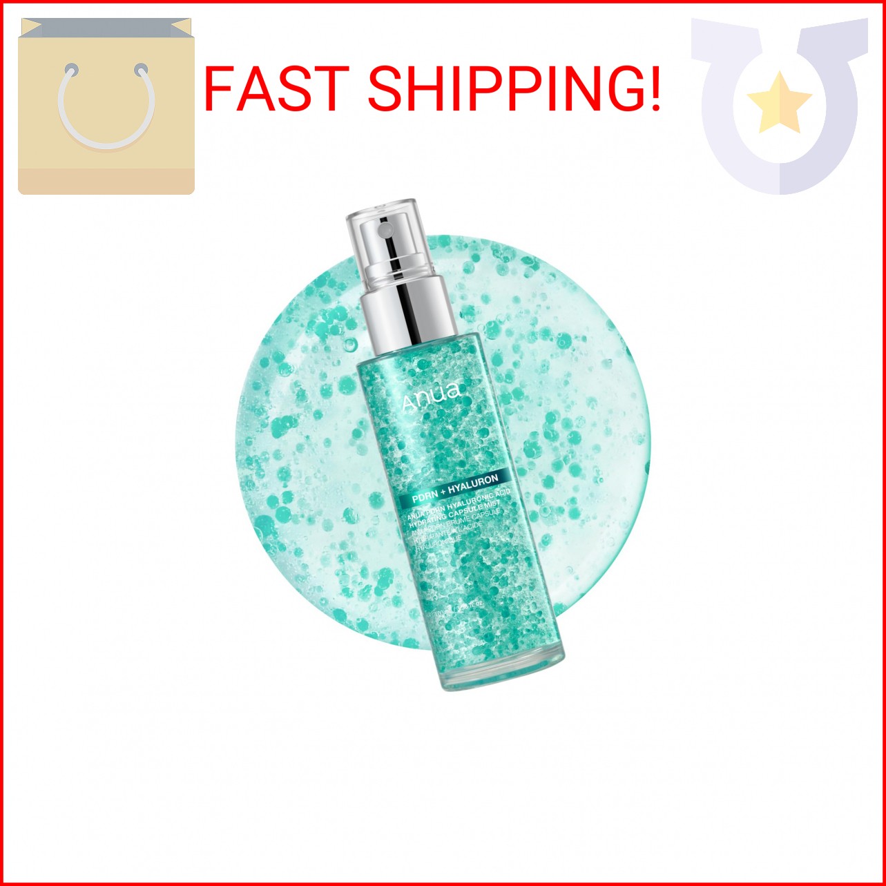 ANUA PDRN Collagen Glow Facial Serum Spray, Hydrating Face Mist, Hyaluronic Acid