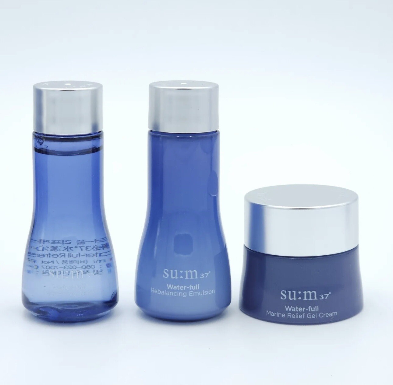 Su:m37º Water Full Special Gift Set 3 Items Toner Emulsion Cream Sum37