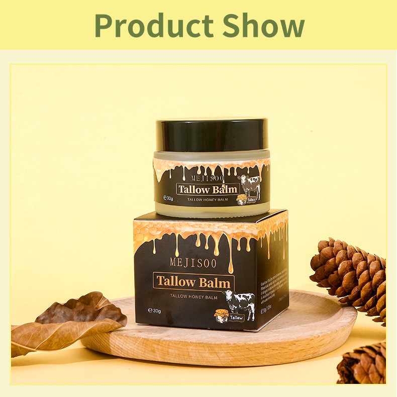 30G Organic Beef Tallow Balm Raw Honey Citrus Moisturizing Cream Face & Body New
