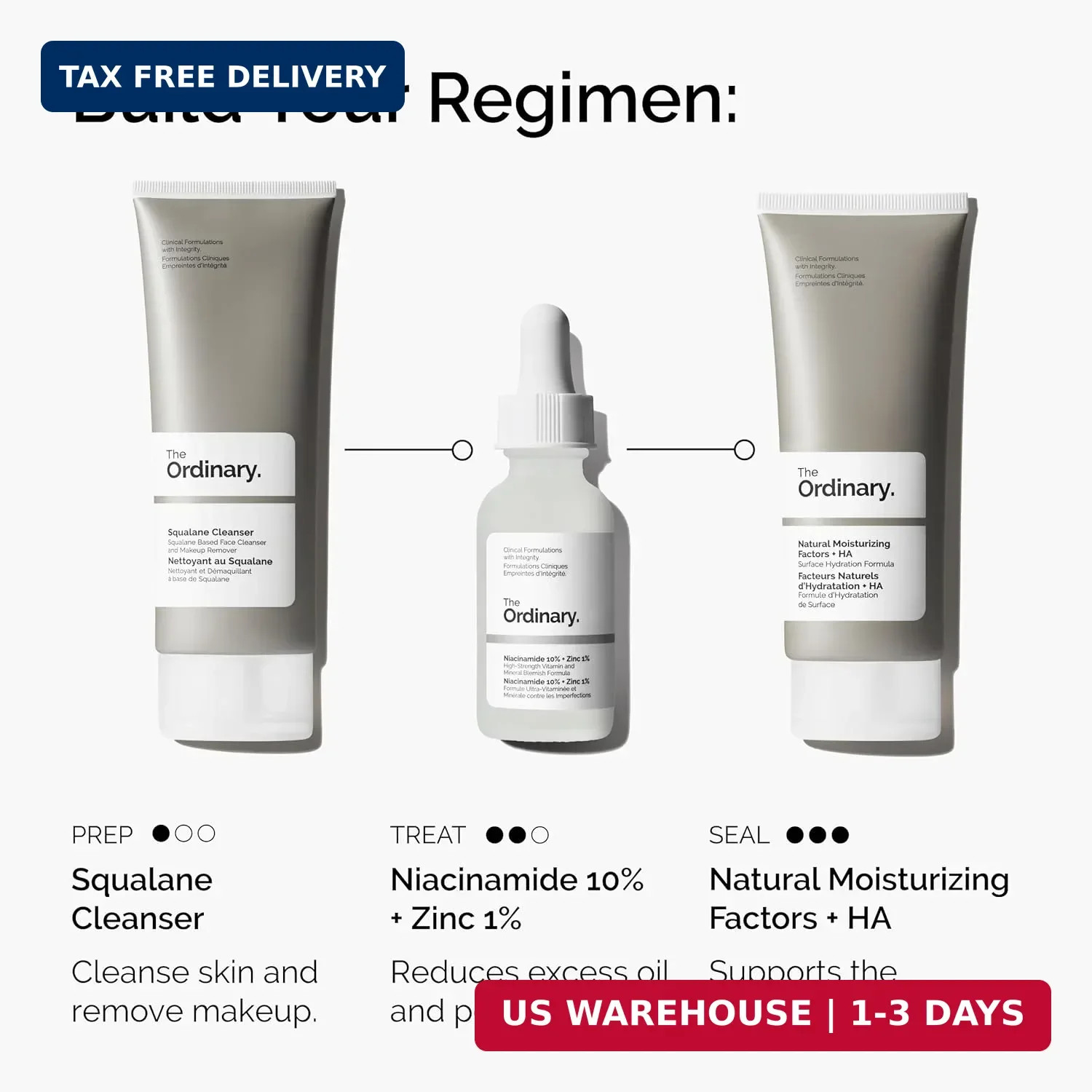 The Ordinary Niacinamide 10% + Zinc 1%, Smoothing Serum for Blemish-Prone Skin