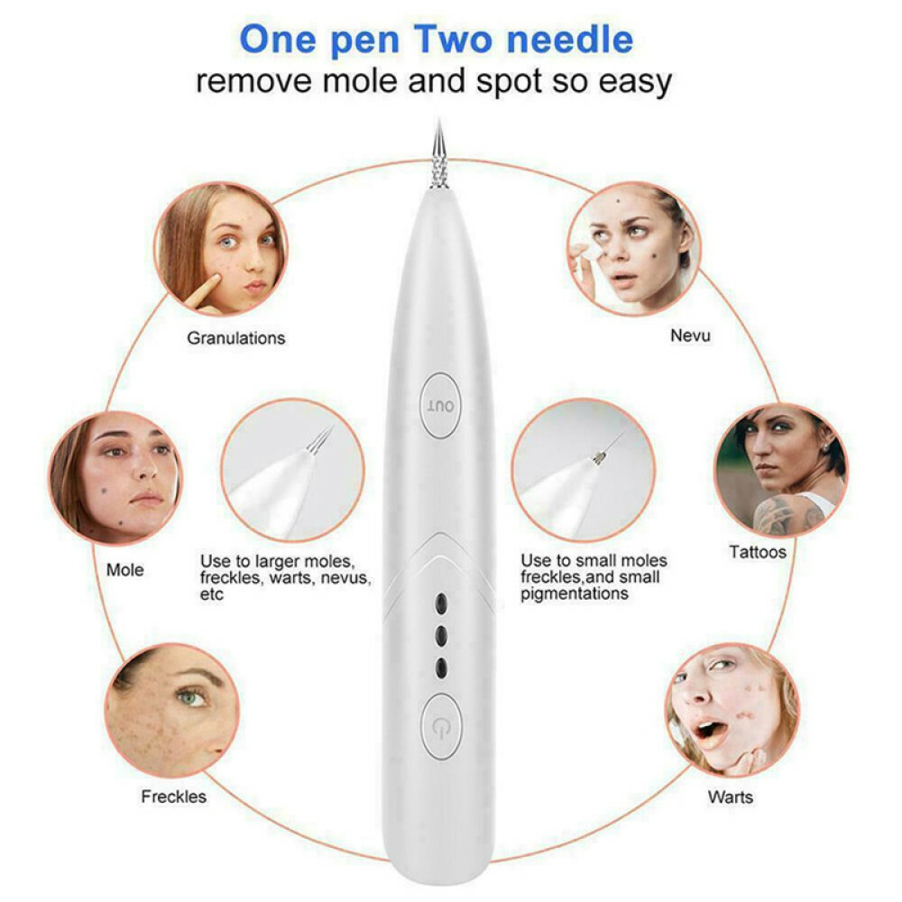 Skin Tag Remover Warts Eliminator LCD Plasma Pen Electric Laser Cauterizer Kit