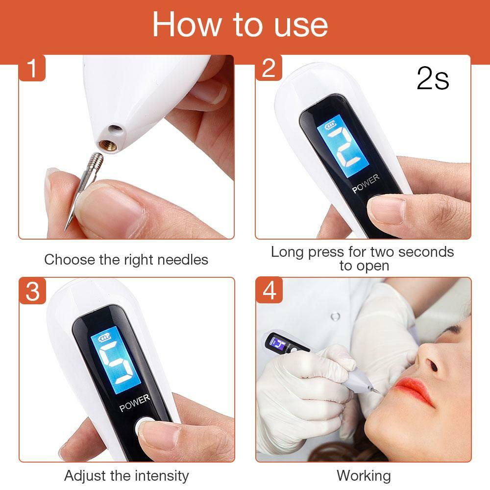 1Pcs LCD Laser Beauty Plasma Pen Wrinkle Dark Spot Wart Tattoo Remover Skin Care