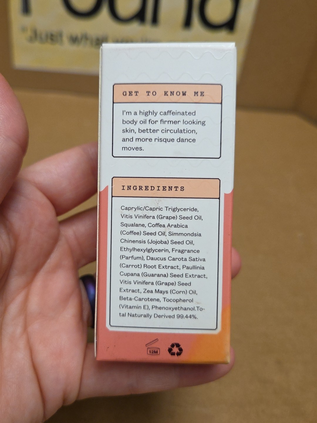 Booty Drops Firming Body Oil 1.01fl oz 30ml Frank Body Coffee Based Skincare New