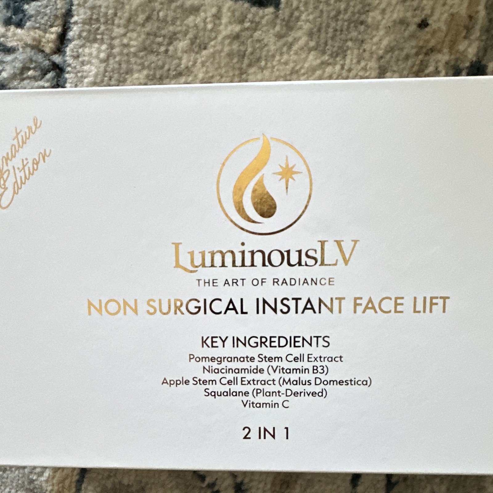 LuminousLV Non Surgical Instant Face Lift 2 in 1 Signature Edition 0.46 oz x2