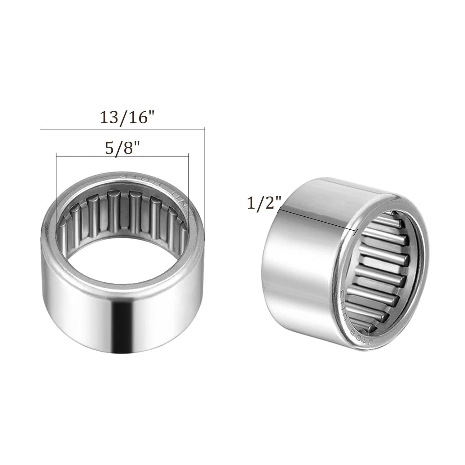 5pcs SCE108 Needle Roller Bearings – [5/8″ x 13/16″ x 1/2″] 5/8″x13/16″x1/2″
