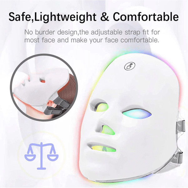 Glokore LED Wireless Light Therapy Face Mask Device White- NEW Free Shipping