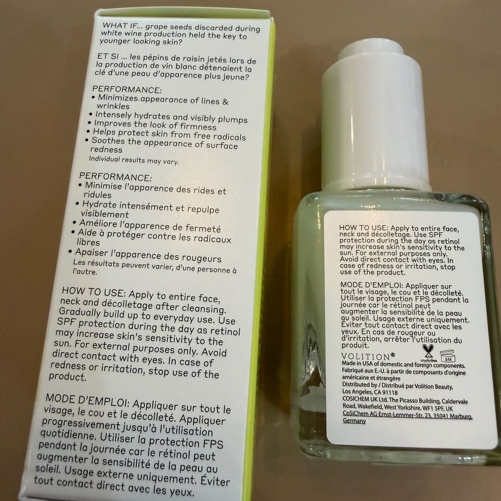 Volition Sémillon Overnight Retinol Serum with Niacinamide + Hyaluronic Acid