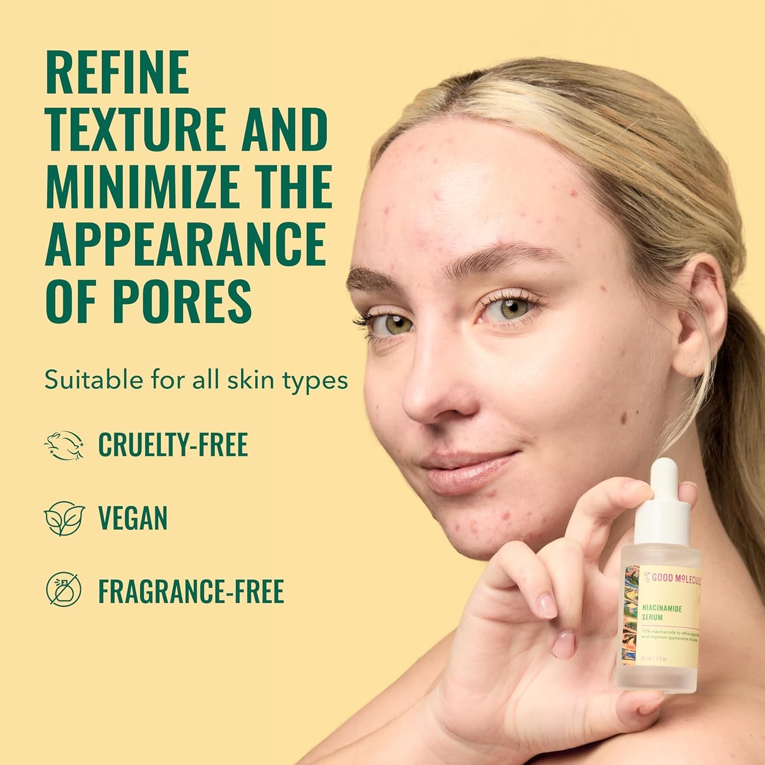 Good Molecules Niacinamide Serum – 10% Niacinamide to Target Blemishes