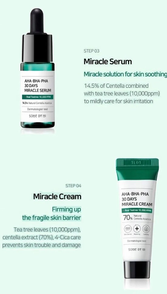 SOME BY MI AHA BHA PHA 30 Days Miracle Starter Kit 4-items K-Beauty