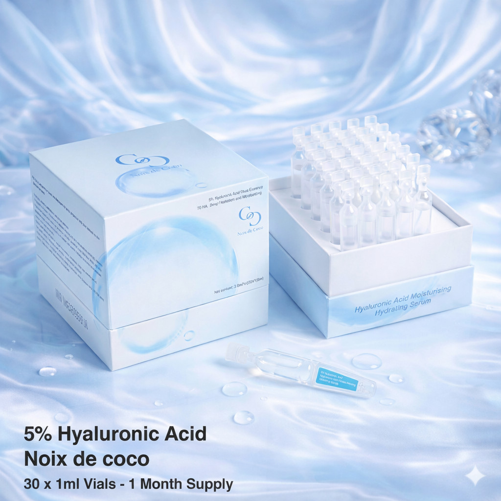 Noix De Coco 5% Hyaluronic Acid Serum, Ultra-Hydrating Vials (30PCS)
