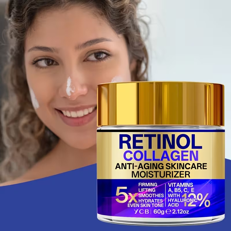 Retinol Collagen Moisturizing Cream 60g/2.12oz – Face Cream with Hyaluronic Acid
