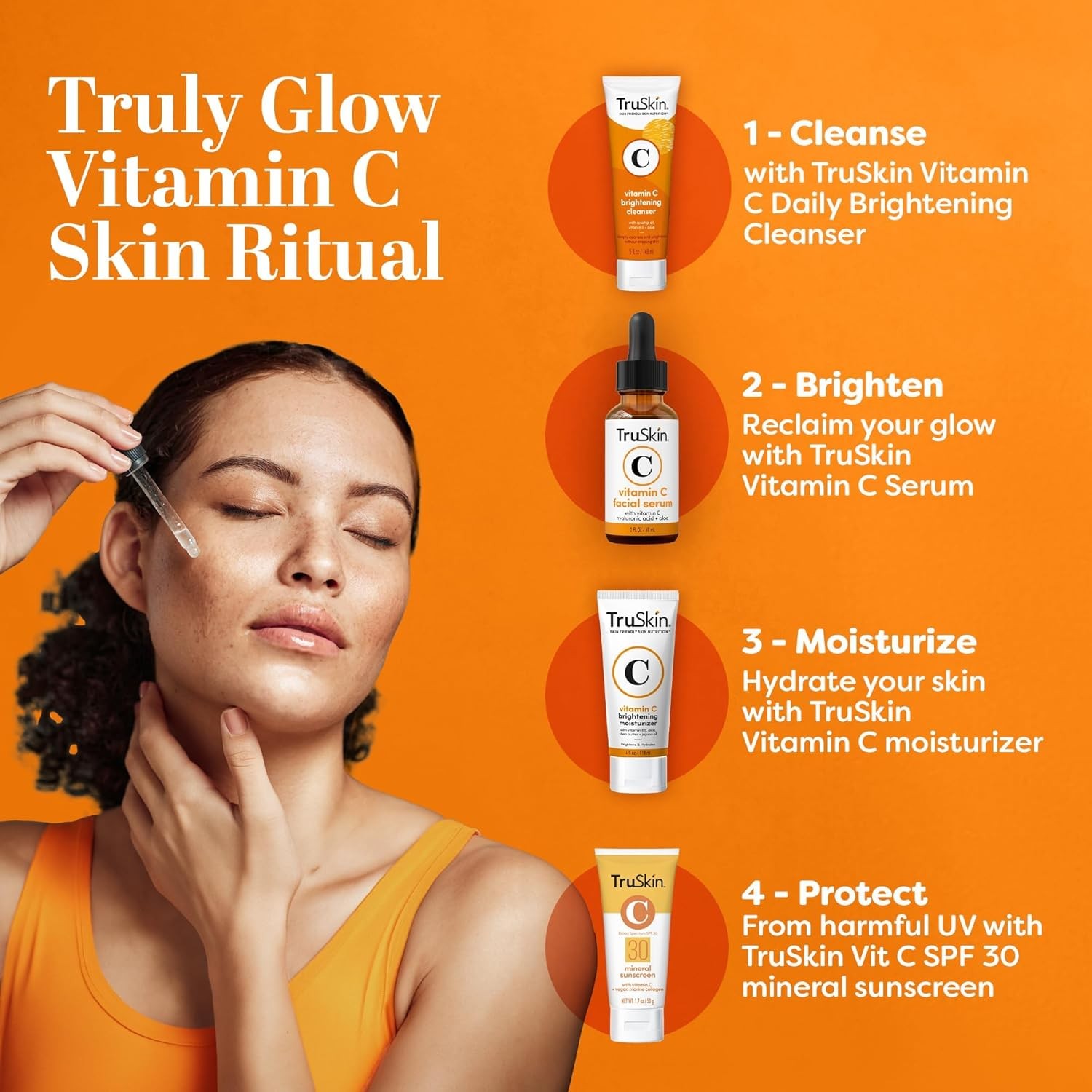 TruSkin Vitamin C Serum Face Anti Aging Hyaluronic Acid