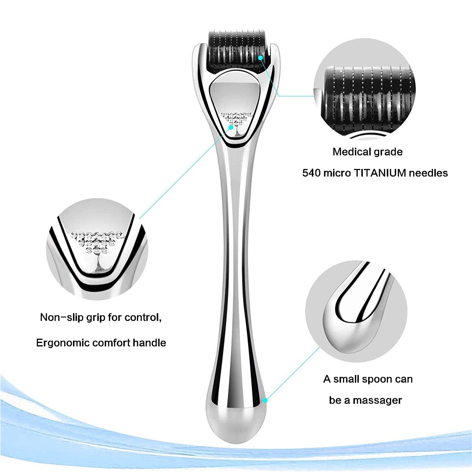 Beard and Hair Growth Derma Roller 0.5mm Titanium Derma Roller USA Fast Shipping