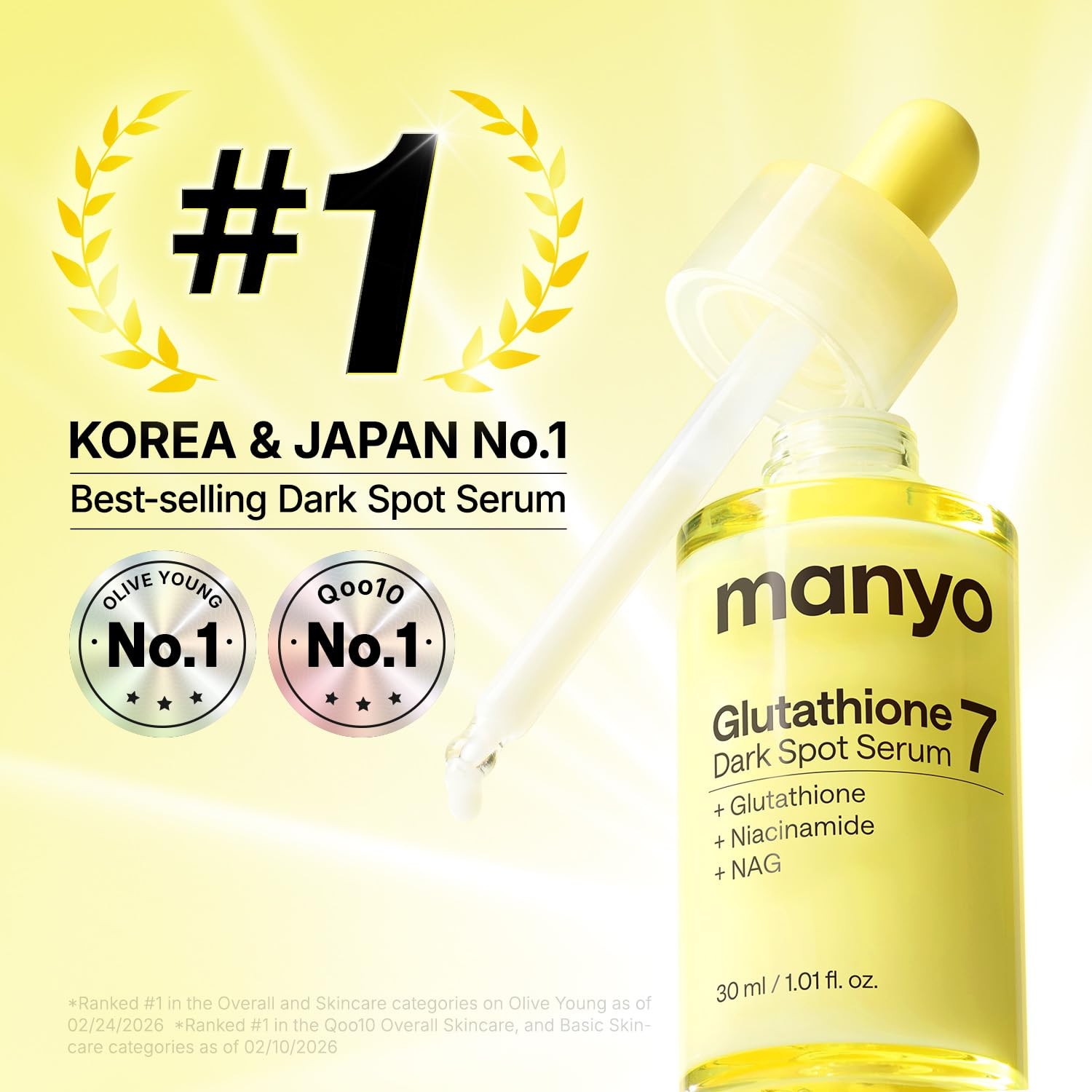Glutathione 7 Dark Spot Serum with Niacinamide for Uneven Skin Tone Treatment
