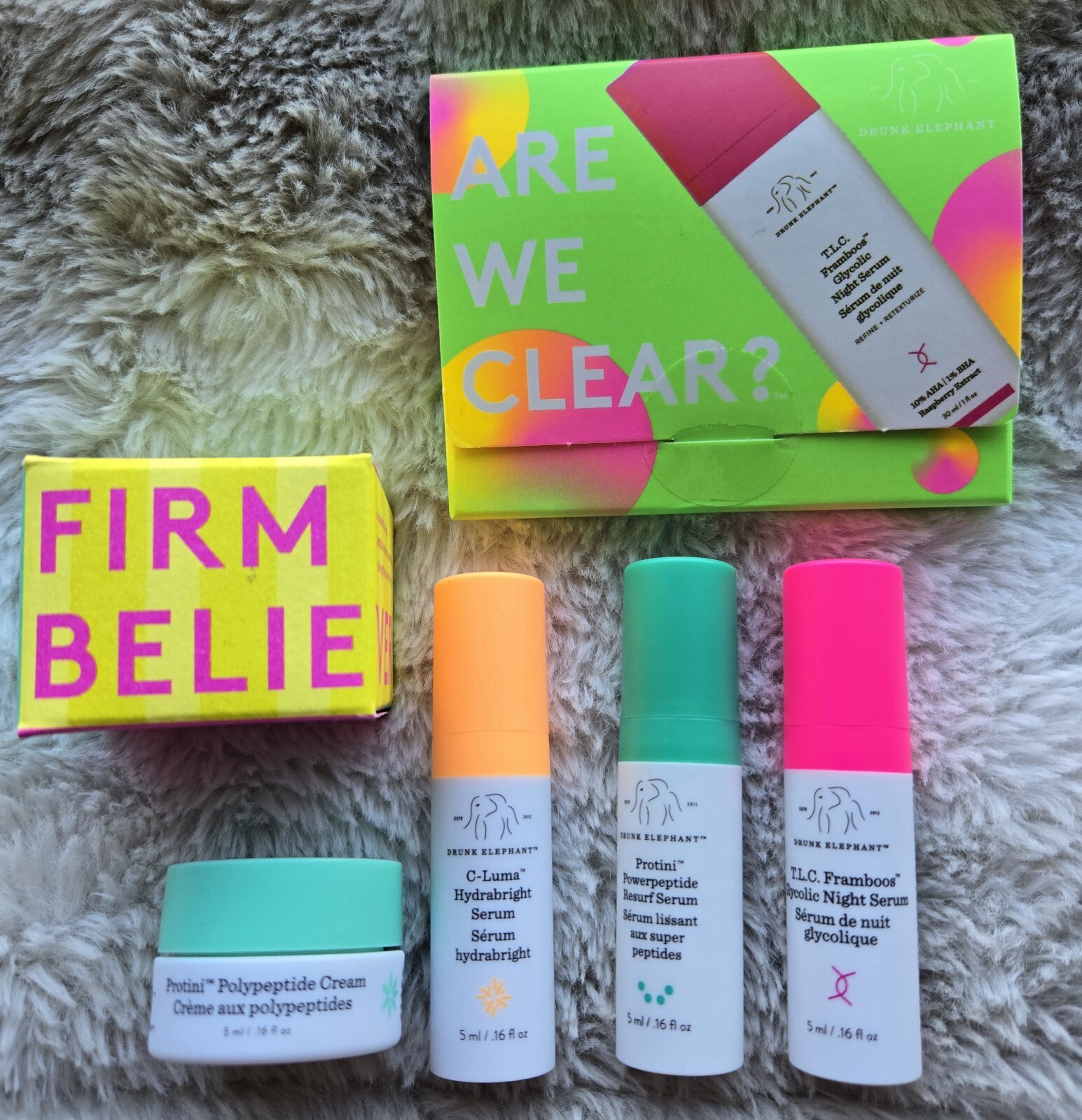 Authentic Drunk Elephant Cream, Serum Sample Set
