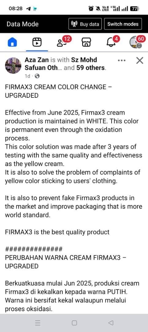 4 Boxes Firmax3 Firming Anti Aging Hormones Therapy Balancing Cream Fresh Stocks