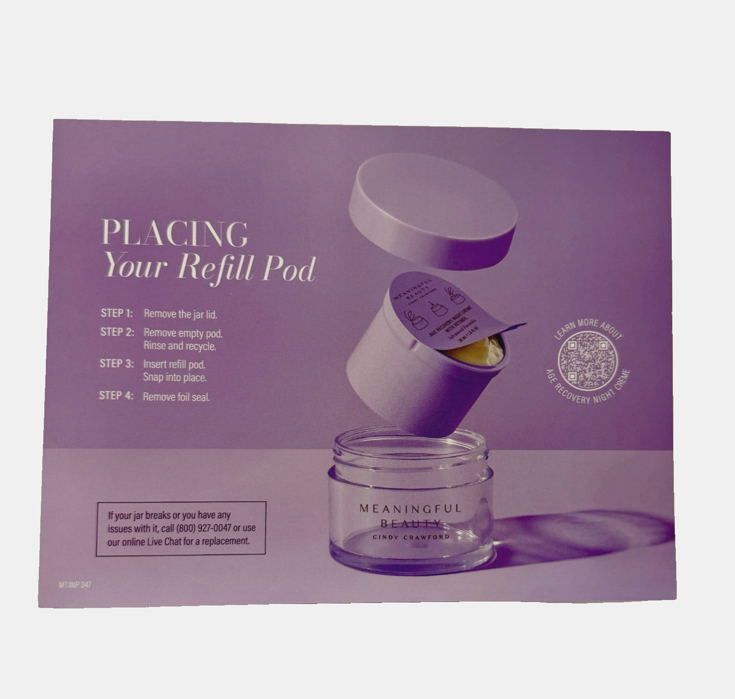Meaningful Beauty Age Recovery Night Creme With Retinol Refill Pod 1 oz / 30 ml