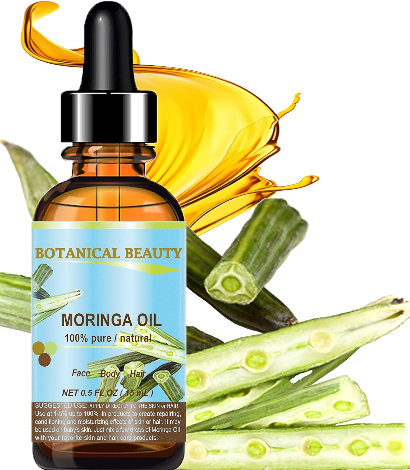 Aceite De Moringa Organico Para Arrugas La Cara Organico Prensado En Frio Puro