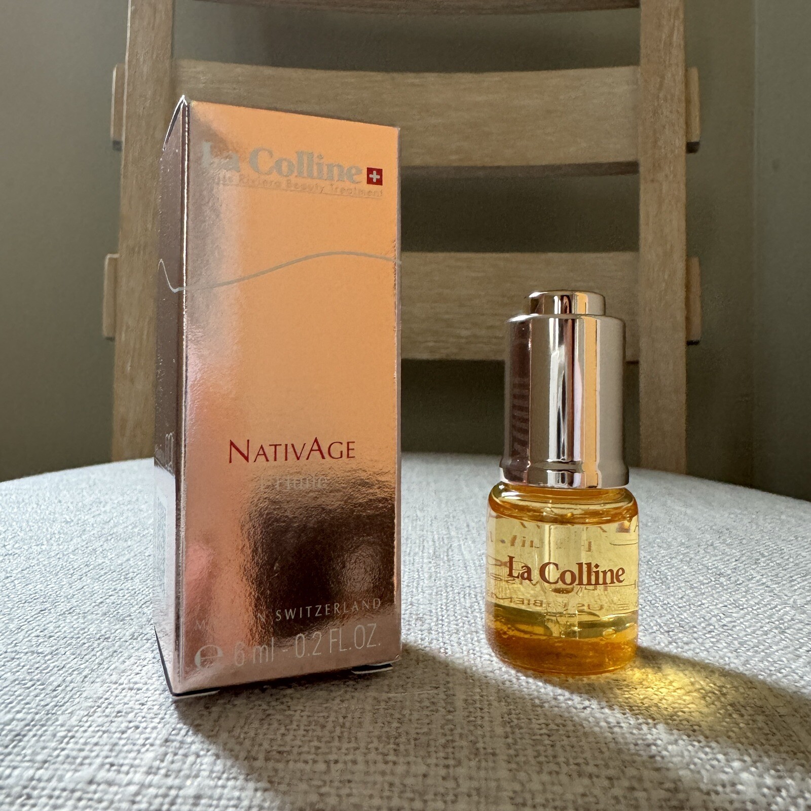 NIB New LA COLLINE NativAge L’HUILE Face Oil 0.2 fl oz Made In SWITZERLAND