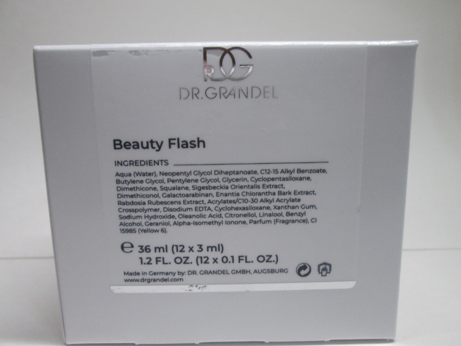 DR. GRANDEL BEAUTY FLASH AMPOULE 36ML 12X3ML 12 X0.1FL.OZ 12 PACK NEW