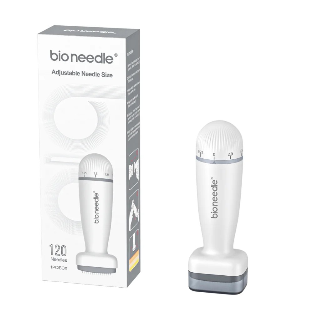 Bio Needle Derma Stamp Microneedling Tool Adjustable Needle For Hair Growth Body