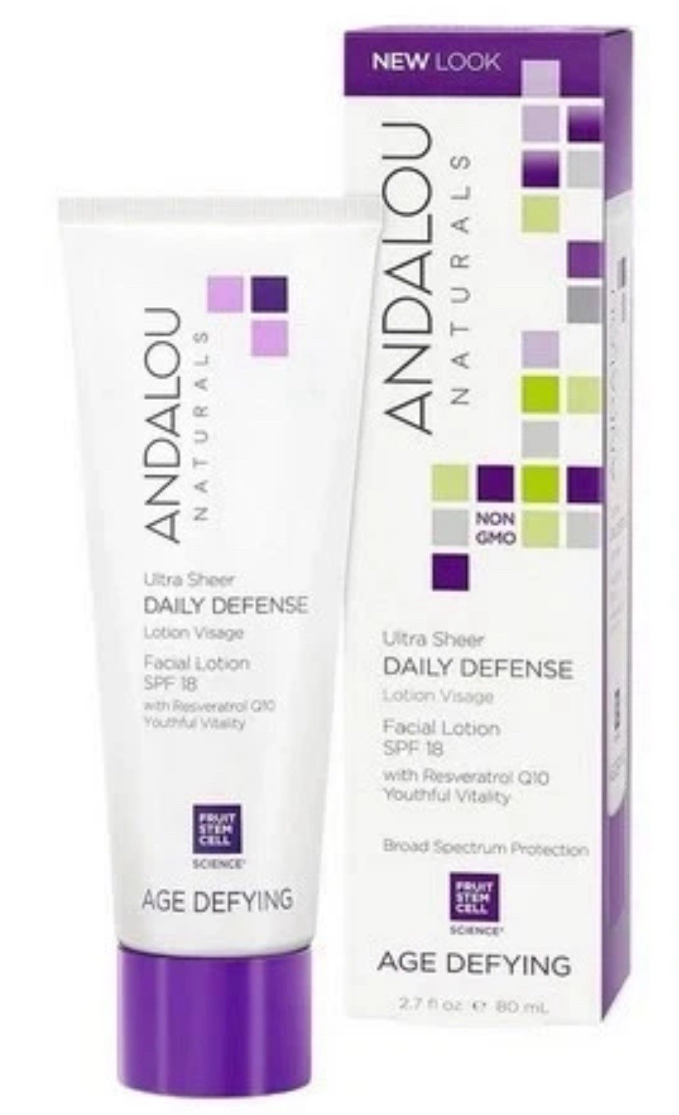 Andalou Ultra Sheer Daily Defense Facial Lotion SPF 18 2.7 oz