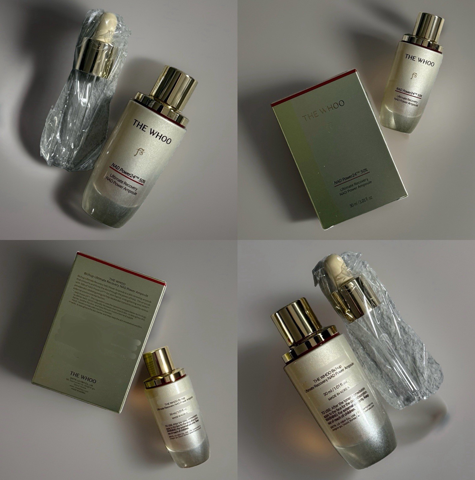 BNIB THE WHOO Ultimate Recovery NAD Power Ampoule Luxury KBeauty 1 oz