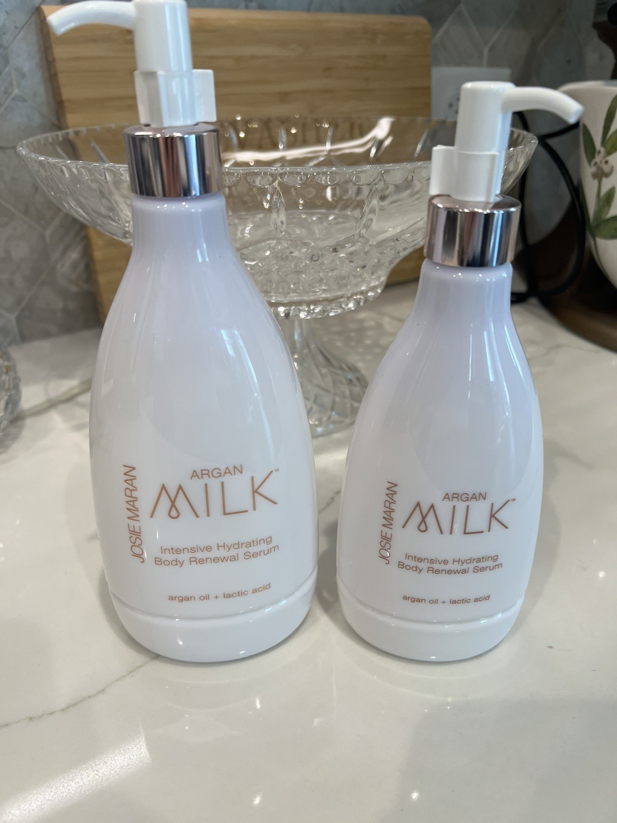 Josie Maran 20 oz PEPPERMINT BARK & 13.4 VANILLA BEAN Intensive Hydrating Serum