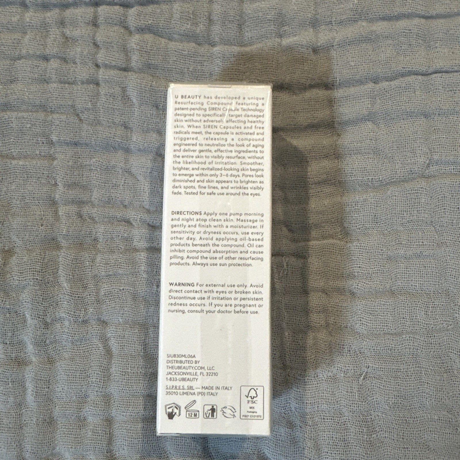 U Beauty Resurfacing Compound 30 mL / 1 fl oz NEW SEALED