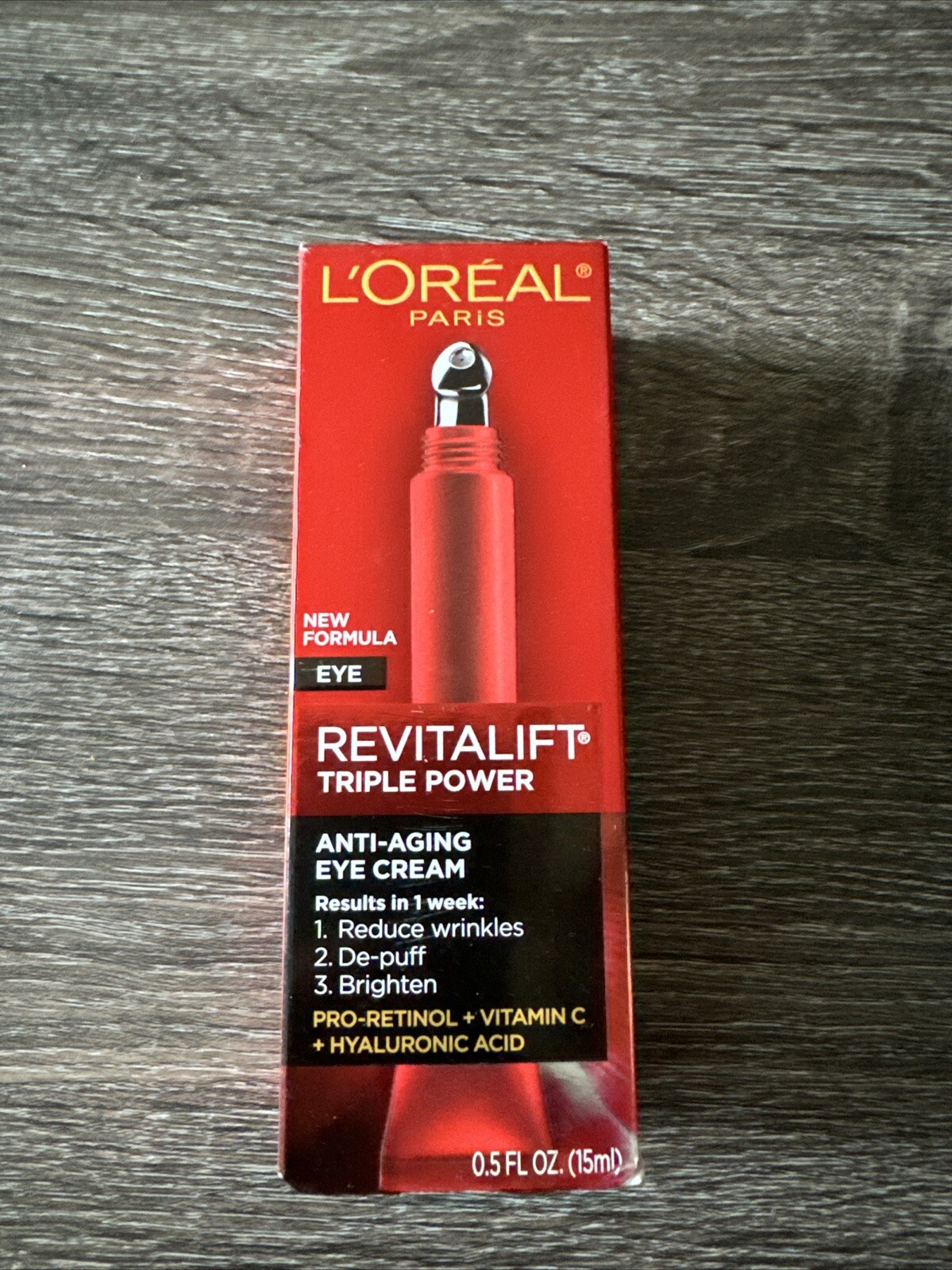 L’oreal Revitalift Triple Power Anti Aging Eye Cream 0.5oz / 15ml Wrinkles New
