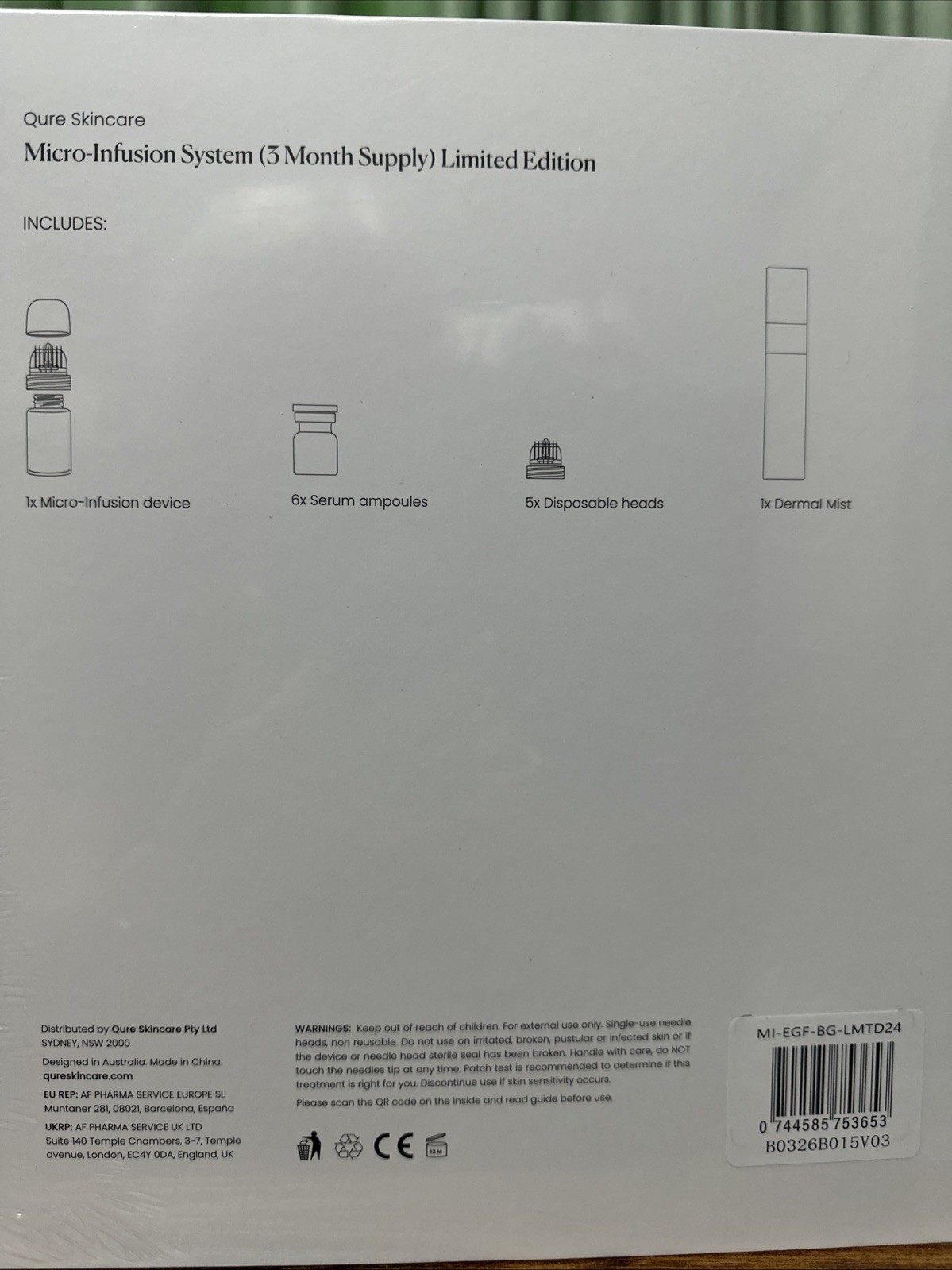 QURE SKINCARE For “DARK SPOTS & PIGMENTATION” Micro-Infusion Facial Home System