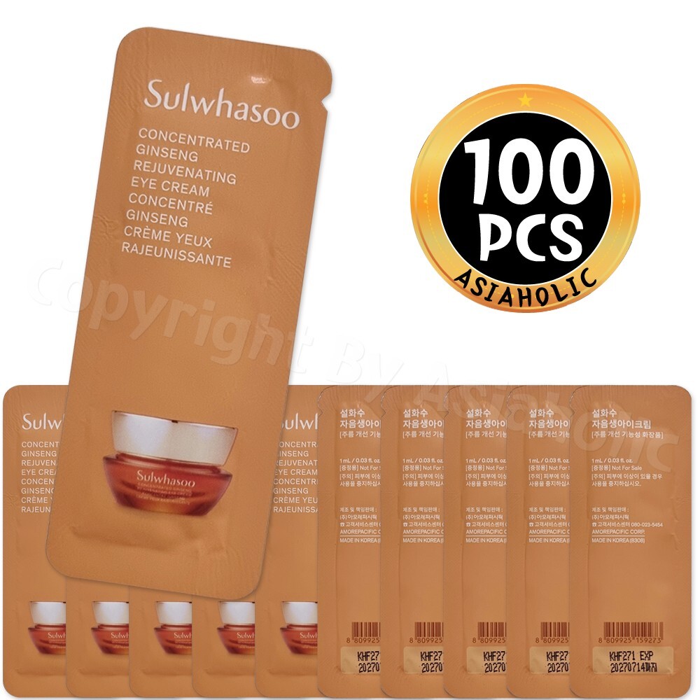 Sulwhasoo Concentrated Ginseng Renewing Eye Cream 1ml x 100pcs (100ml) Newest