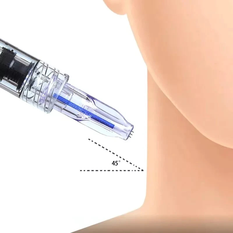 10Pcs Crystal Nanosoft Microneedle 3Pin Three Needles Anti Aging Eyes Neck Lines