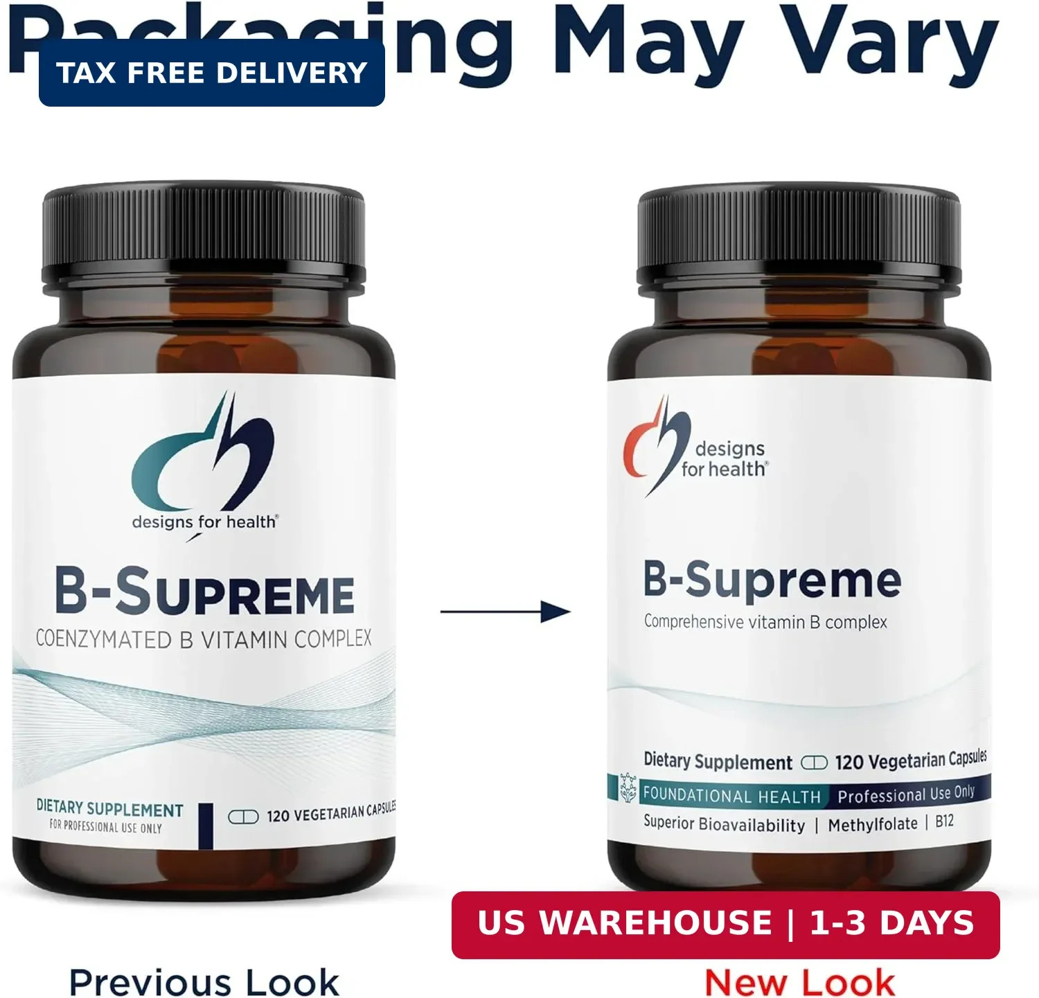 Designs for Health Methylated Vitamin B Complex – Vitamin B Supplements with B12