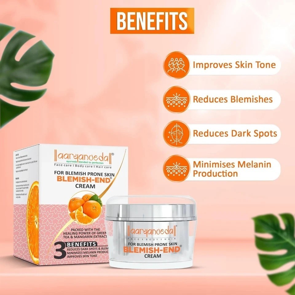 Aryanveda Anti Blemish Face Cream 50g Pack of 2 – Anti-Ageing & Pigmentation