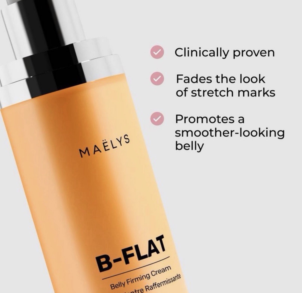 Maelys B-Flat Firming Belly Cream Cellulite Reduction 100mL/3.4 oz