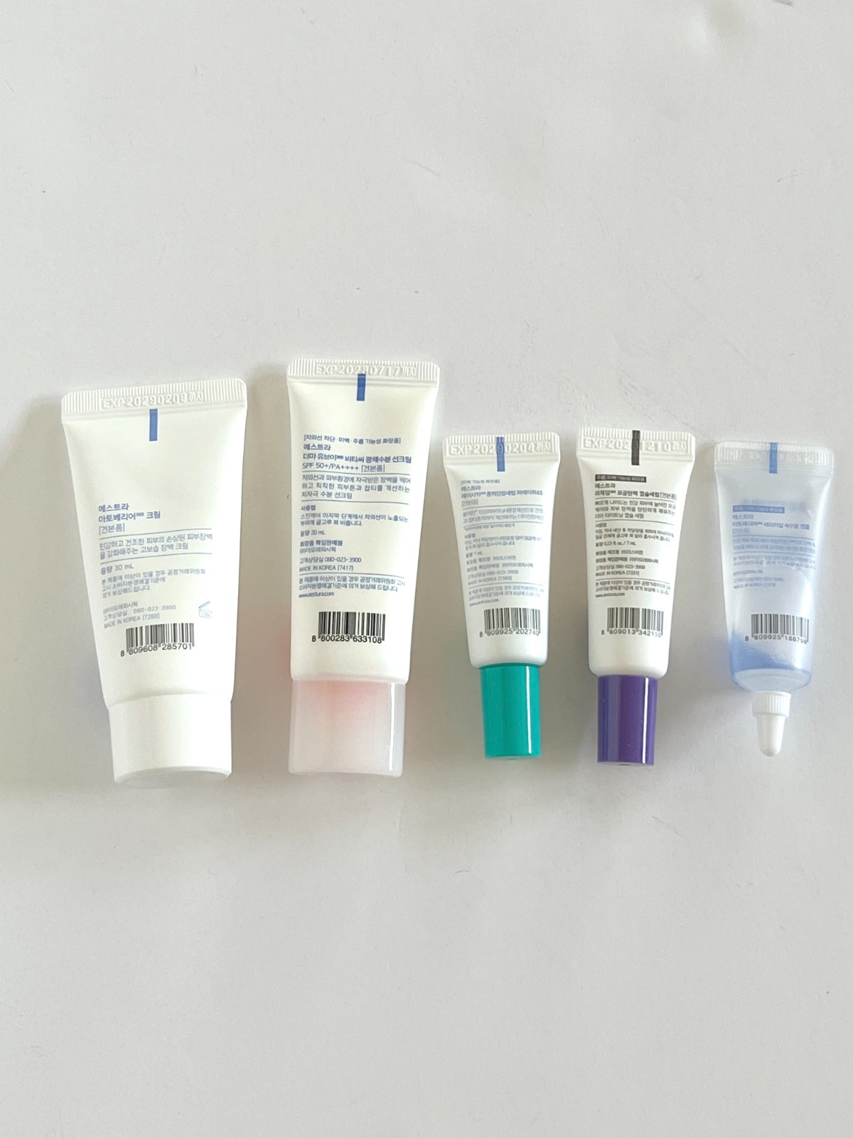 Korean Skincare Aestura 5 Pieces Travel Trial Kit Cream Sunscreen Serum Ampoule