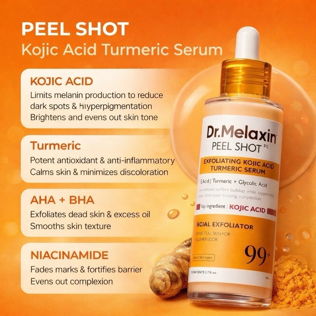 Kojic Acid & Turmeric Body Spray – Exfoliates, Brightens & Smooths Skin, 200ml