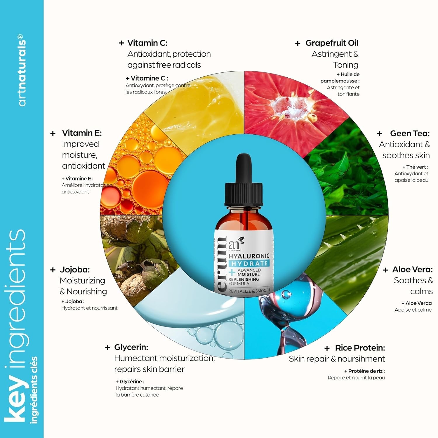 ArtNaturals Hyaluronic Acid Serum – Anti- Aging Facial Serum, Natural Moisturize