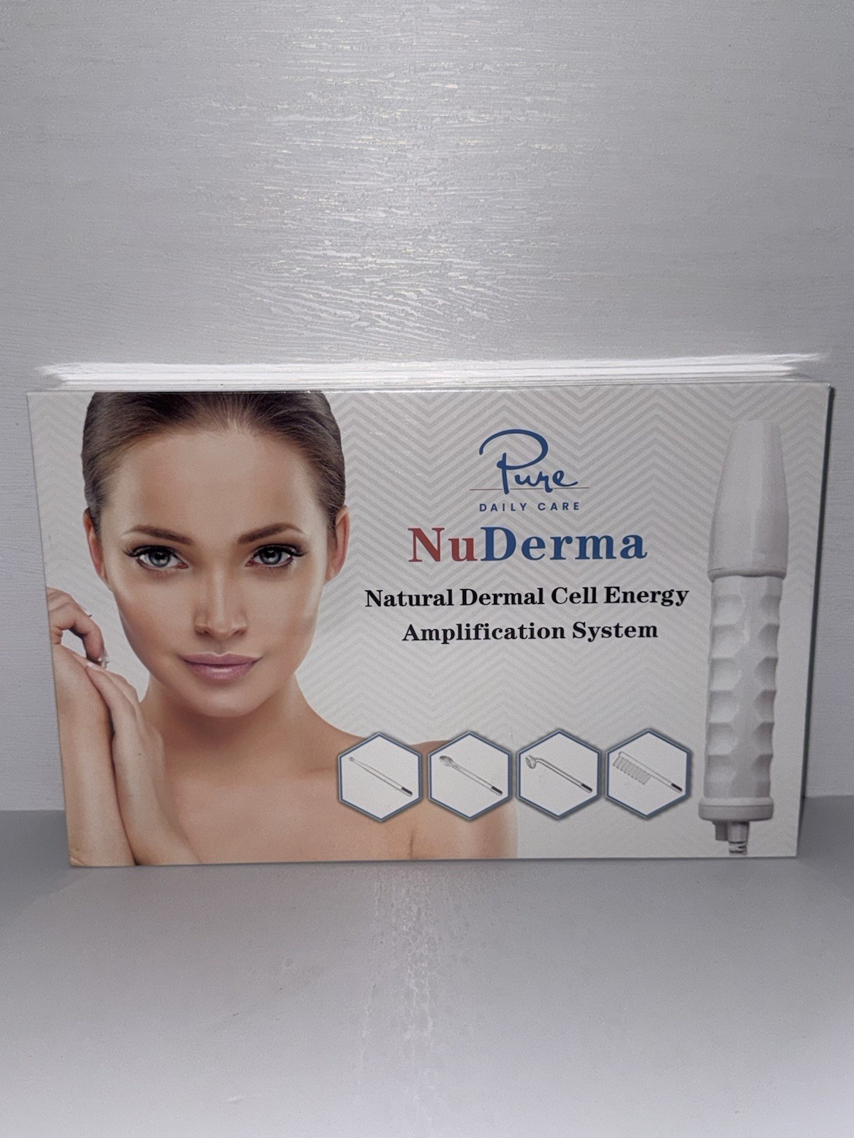 NuDerma High Frequency Wand Anti Aging Acne Skin Therapy Device Neon Argon