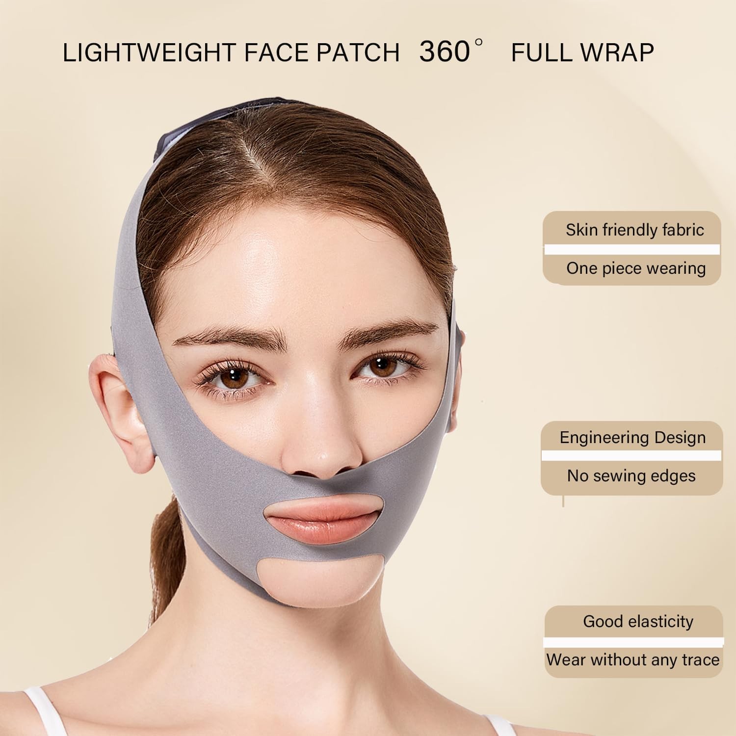 Adjustable Chin Strap Jawline Shaper & Exerciser V-Line Facial Shaper Wrap USA